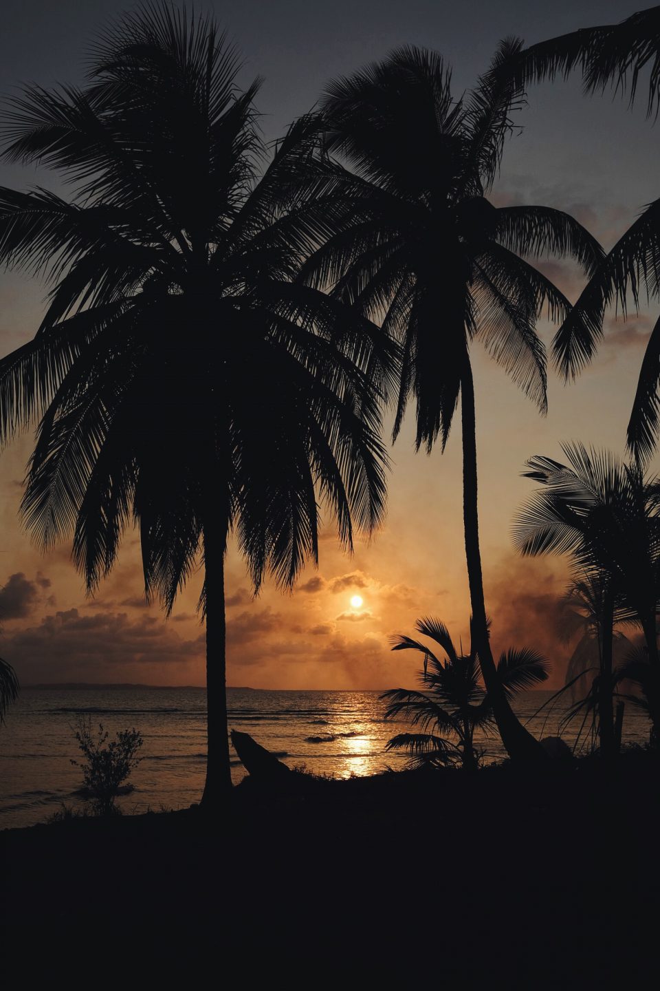 coucher de soleil sur les Iles San Blas