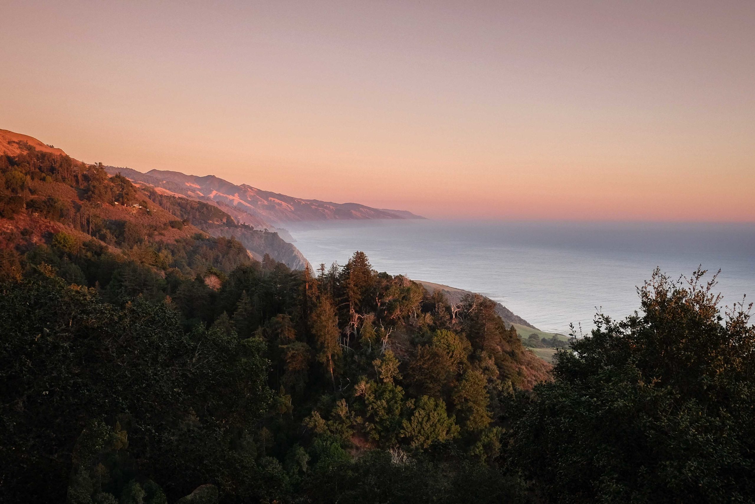 coucher de soleil depuis Nepenthe à Big Sur en californie
