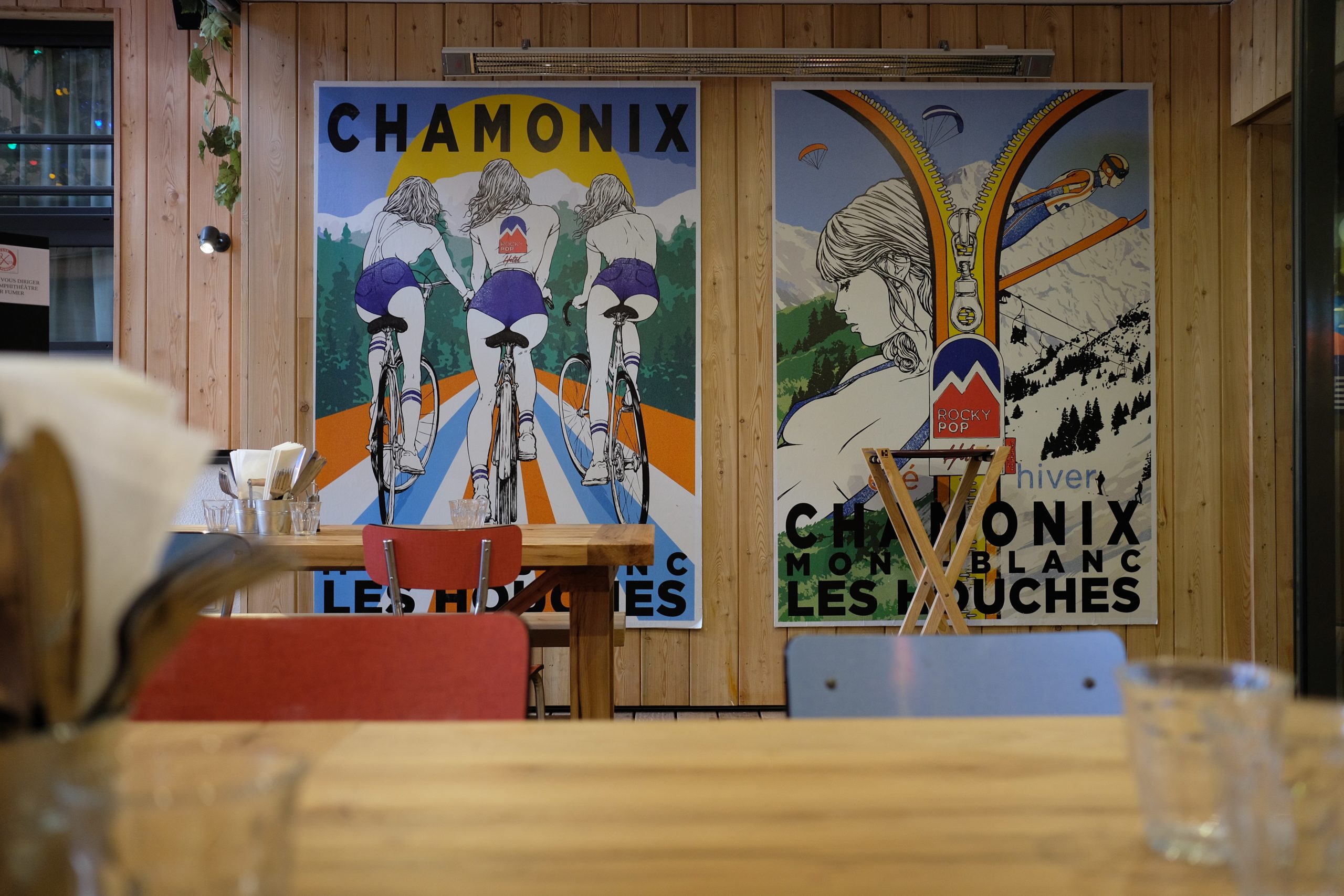 affiche vintage Rocky Pop hotel de Chamonix 
