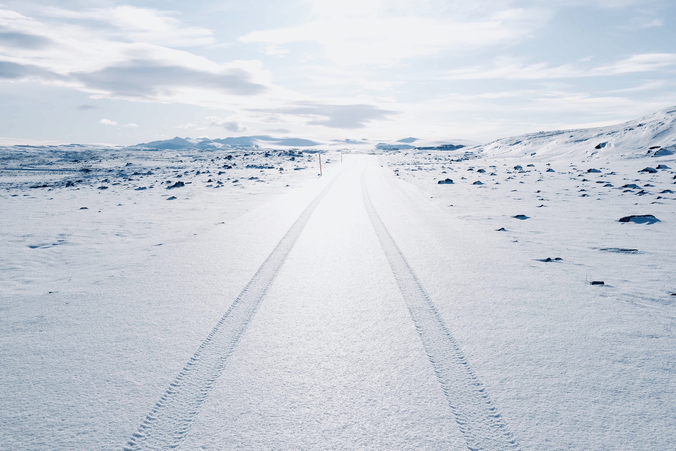 Sur les routes enneigées islandaises