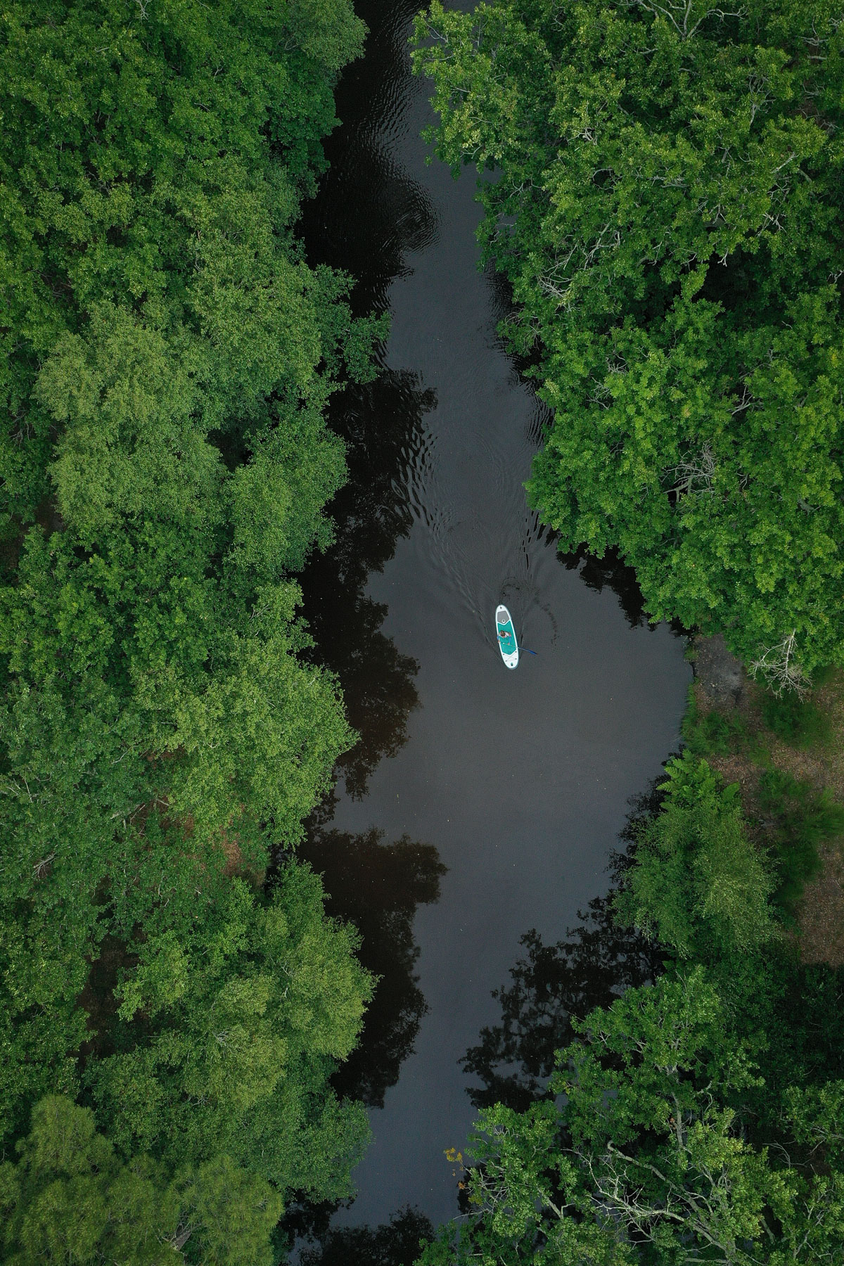 paddle sur le canal du GUA à lacanau