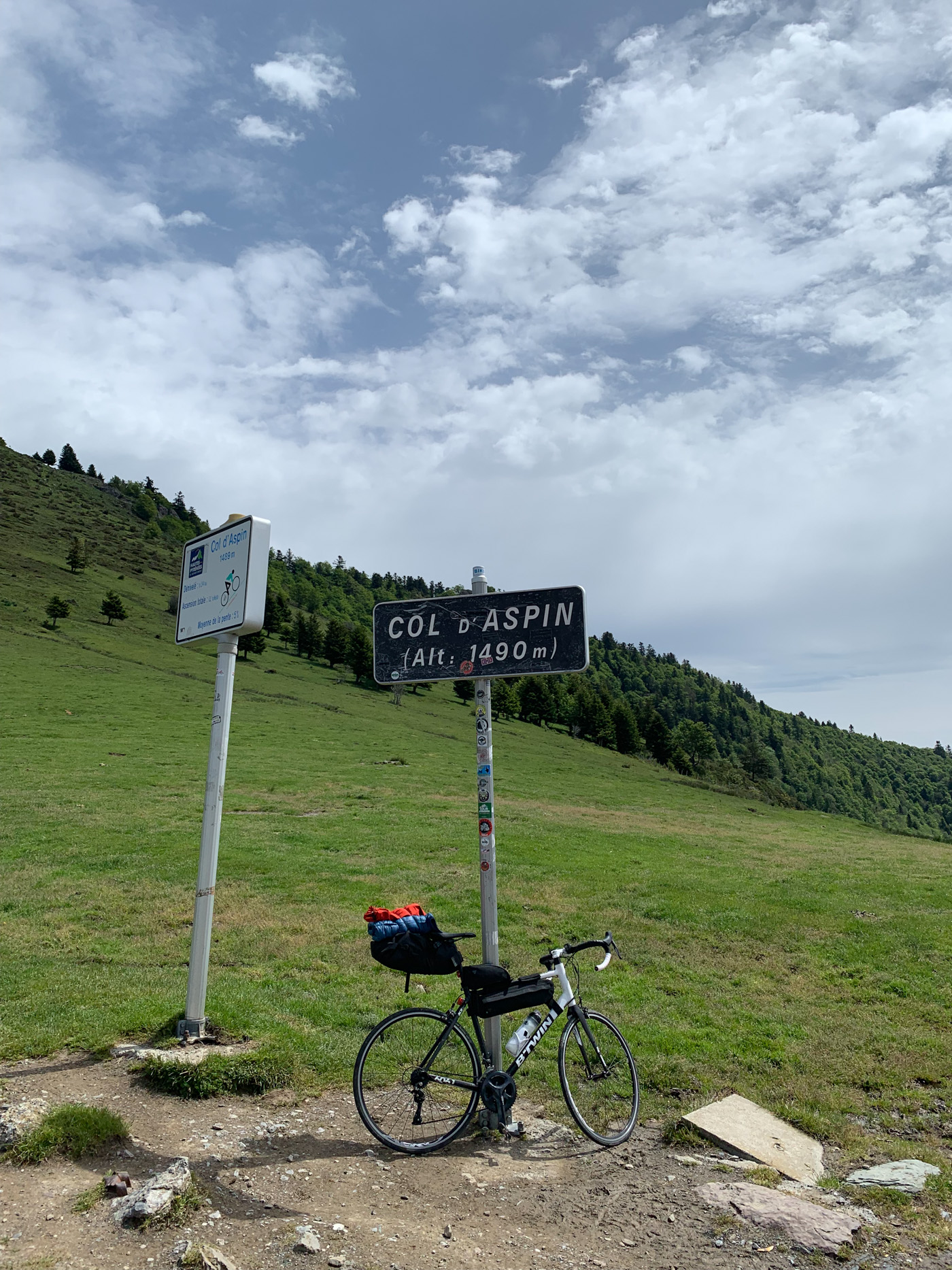 traversée des Pyrénées à vélo au col d'aspin