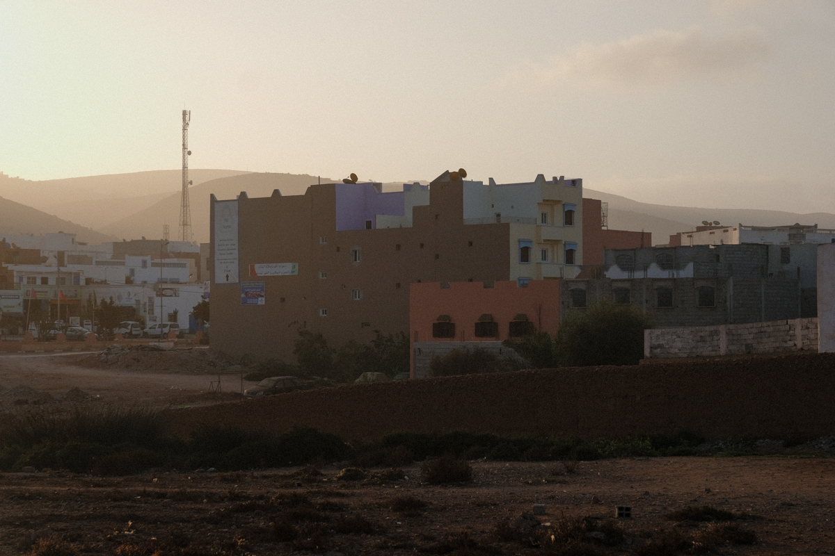 Mirleft au coucher du soleil au Maroc