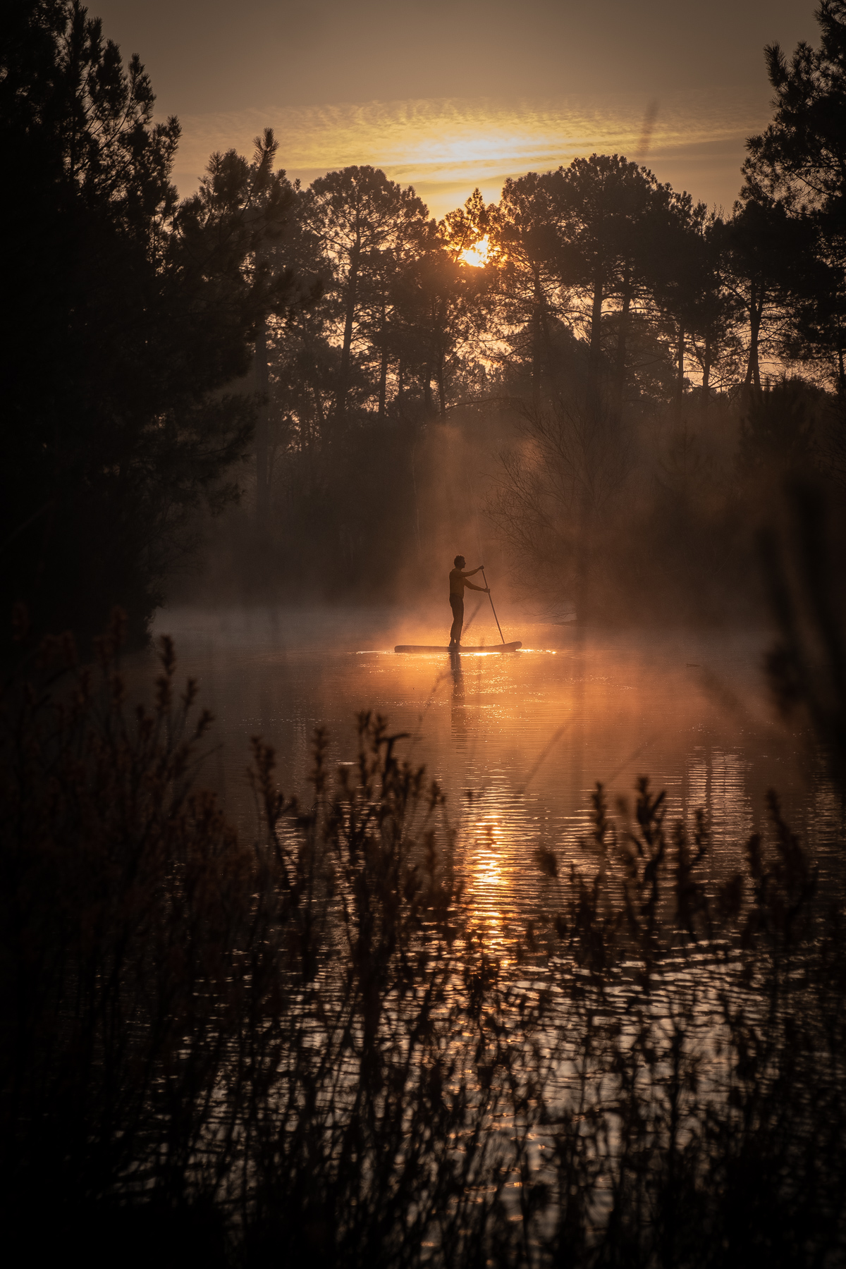 paddle au lever du soleil talaris Lacanau