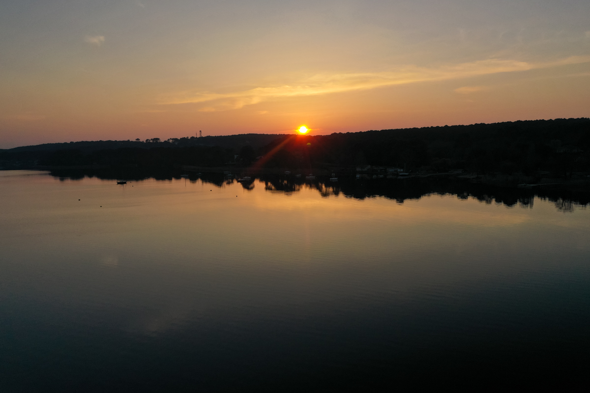 coucher de soleil lac Moutchic